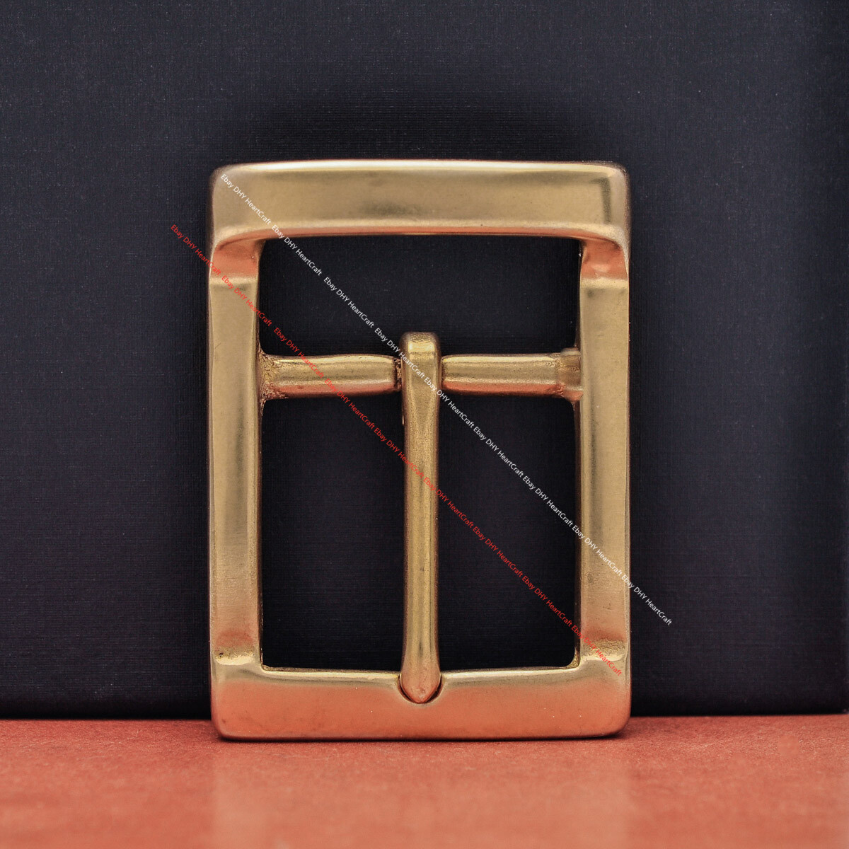 40mm HEAVY DUTY SOLID BRASS LEATHERCRAFT WESTERN COWBOY CENTER BAR BELT BUCKLE