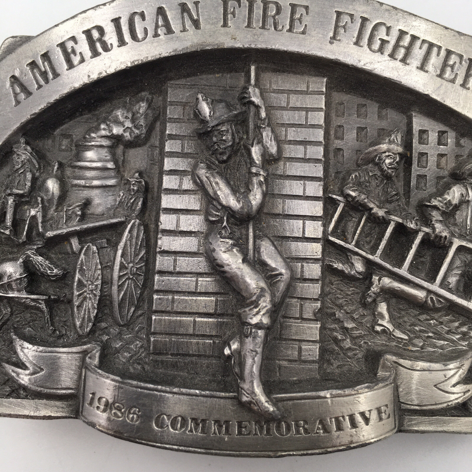 1986 American Fire Fighter Commemorative Belt Buckle #549/5000 Made In the US