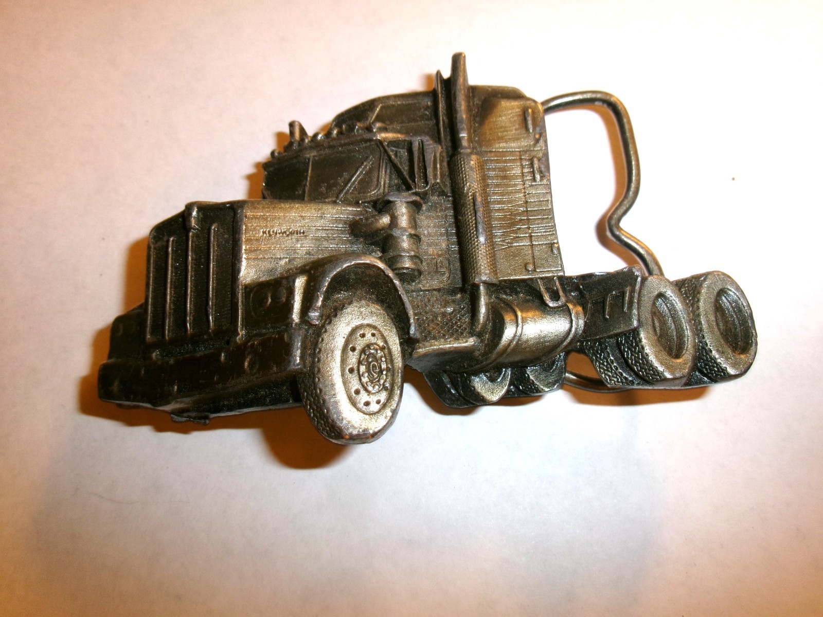 Vintage 1980 Kenworth Belt Buckle Bergamot Brass Works H-41 Semi Truck. USA L@@K