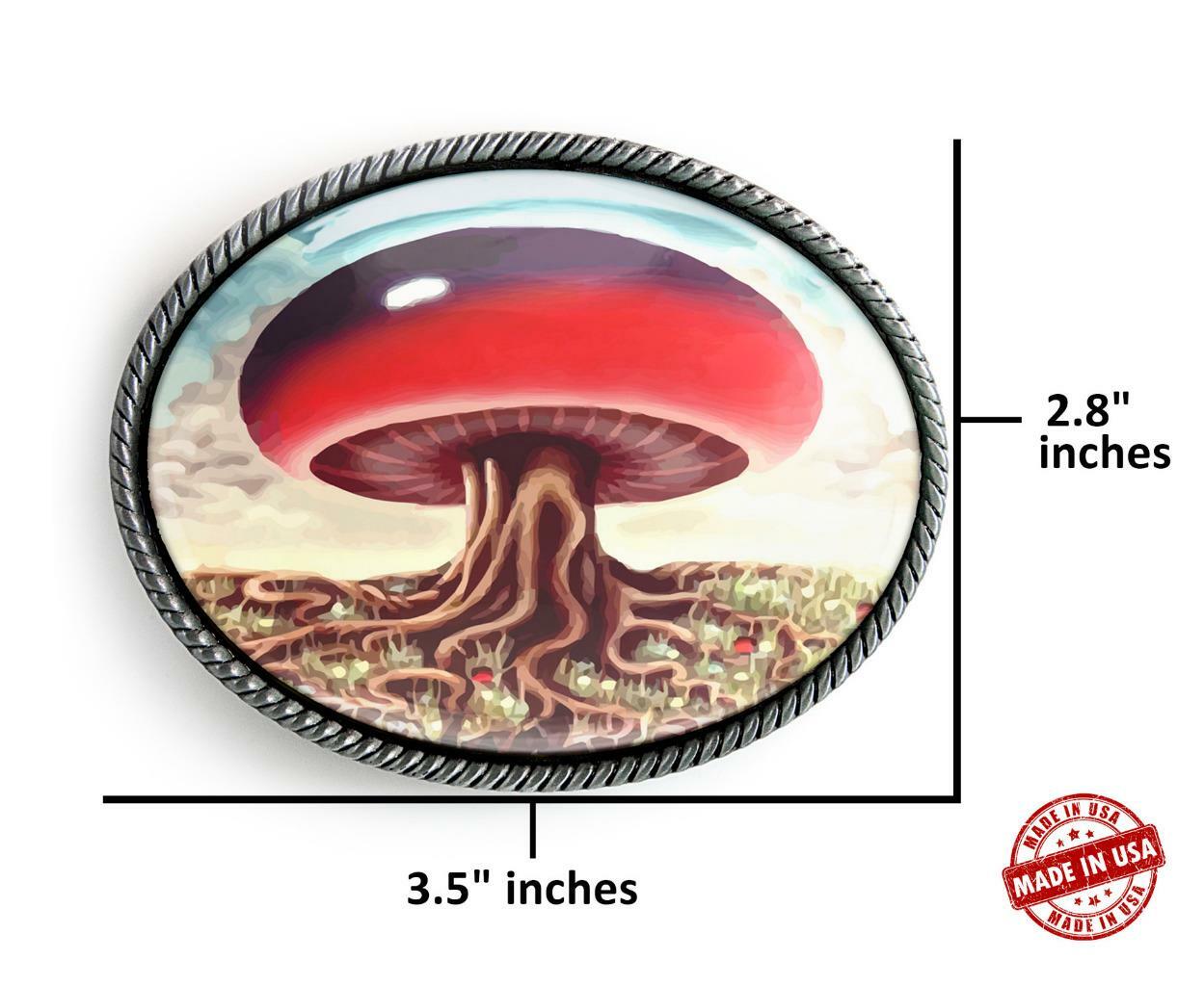 Magic Mushroom Fantasyland Men Women Handmade Belt Buckle