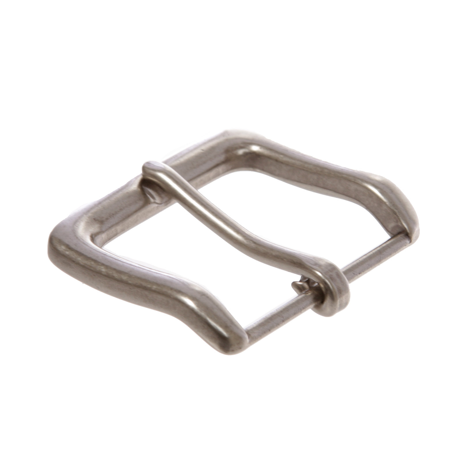 1 1/2&Prime; (38 mm) Single Prong Square Belt Buckle Antique Silver