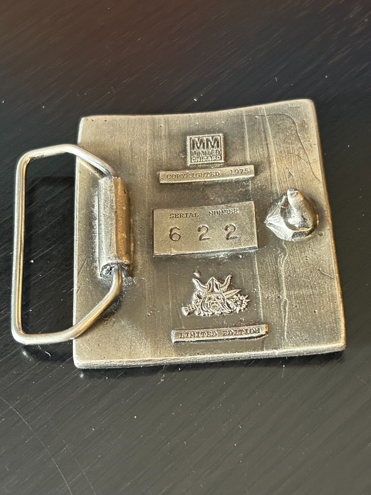 Vintage Collectible Suzuki MM Limited Chicago Limited Edition Metal Belt buckle