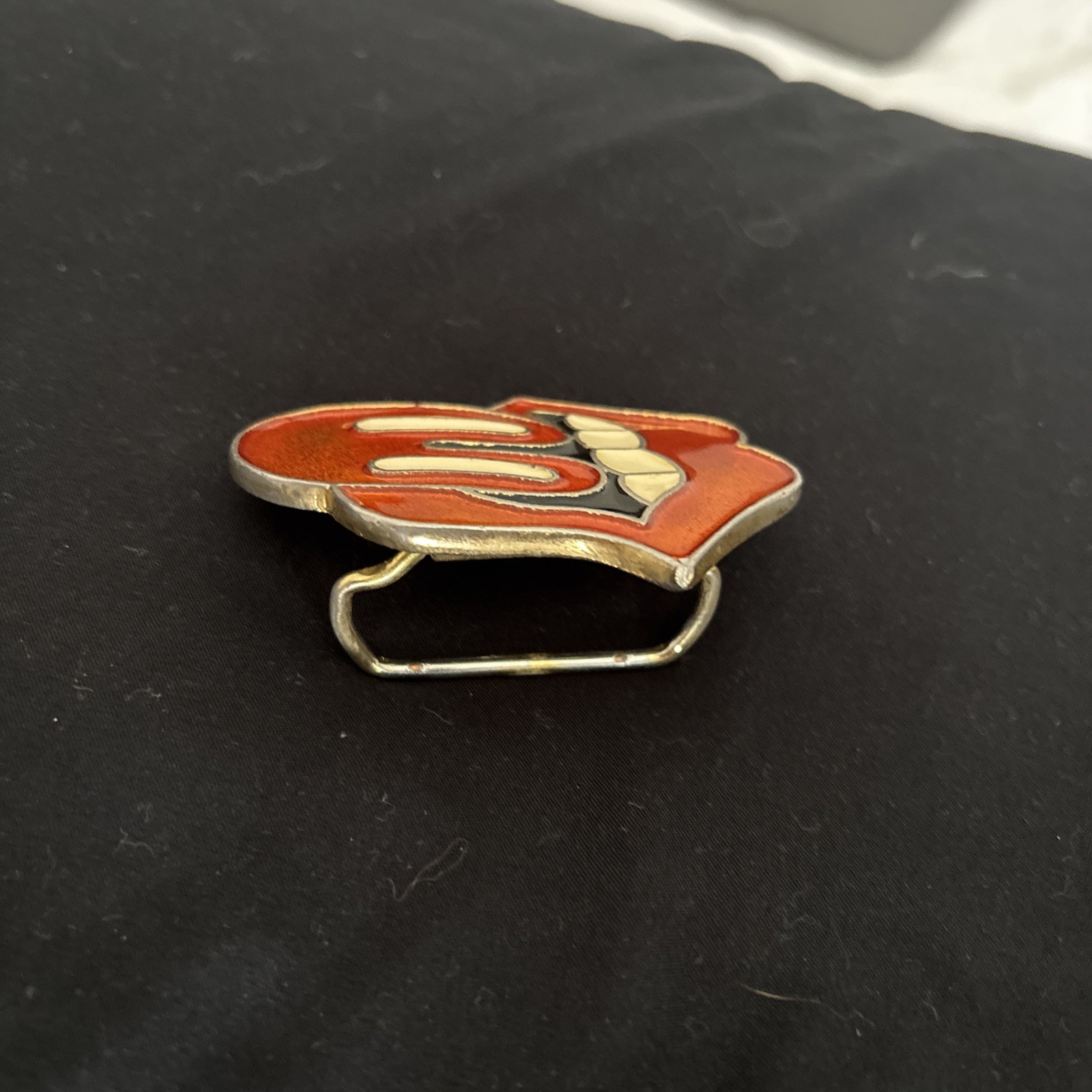 Original 2005 Rolling Stones Tongue Logo License Metal Belt Buckle Mick Jagger