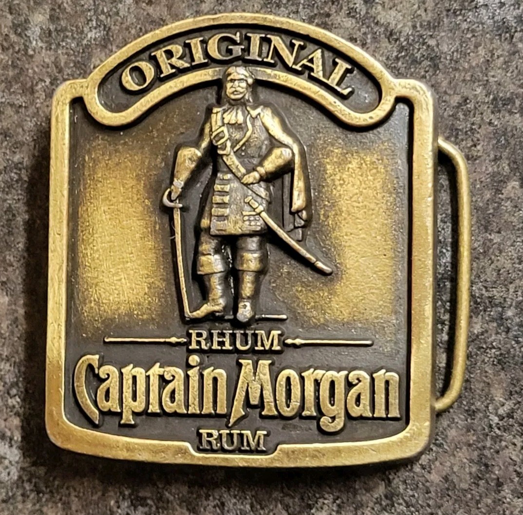Captain Morgan Belt Buckle In Package, New Never Used 1990s