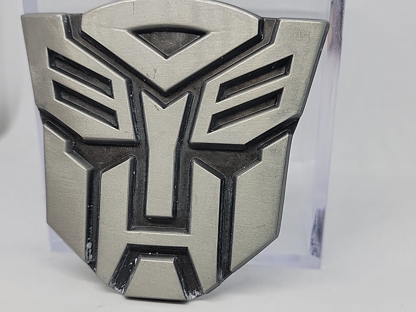 Vintage 2005 Transformers Autobot 3D Metal Belt Buckle Removable Interchangable