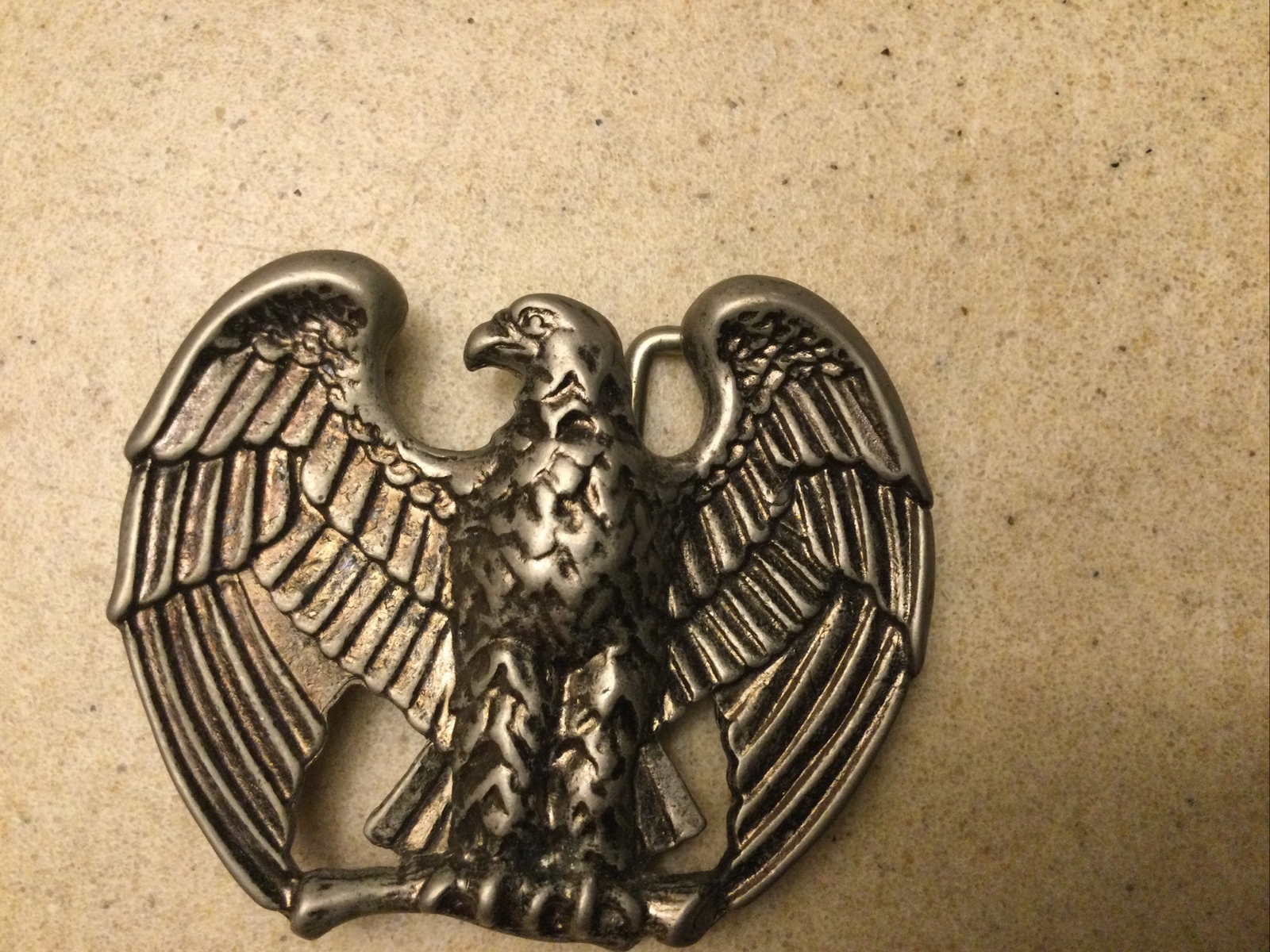 Vintage 1980s AVON Perched Eagle Metal Belt Buckle
