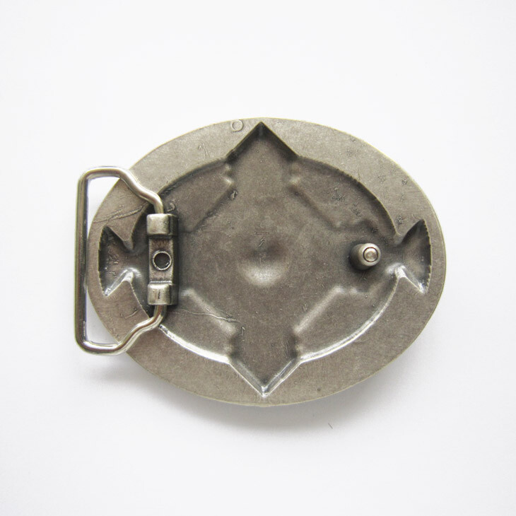 Oval Cross Celtic Knot Southwest Metal Belt Buckle