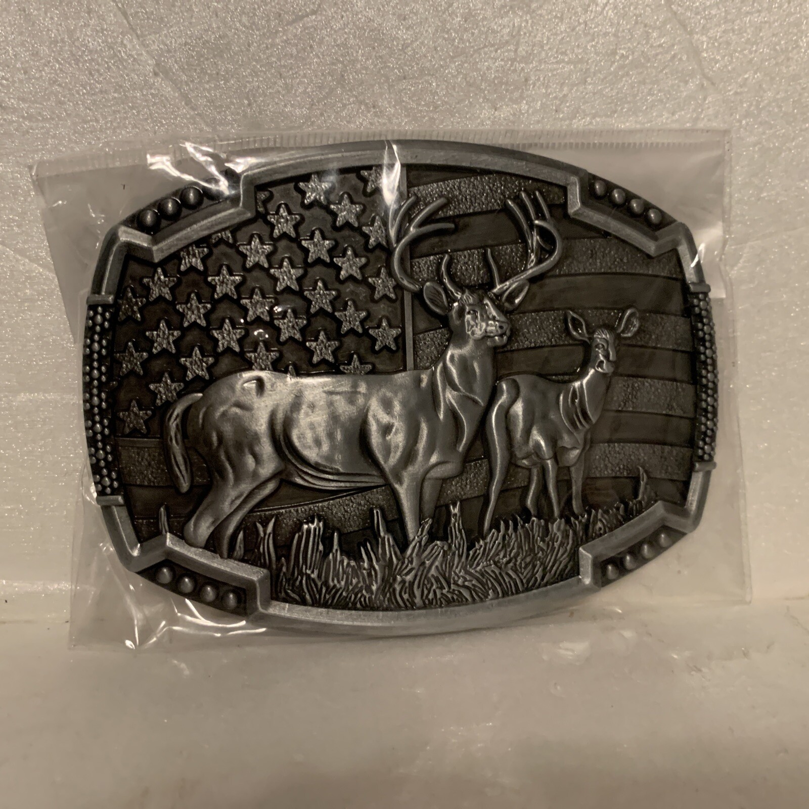 Antique Brass Finish Deer Buckle – American Hunter Western Buckle Set Of 2