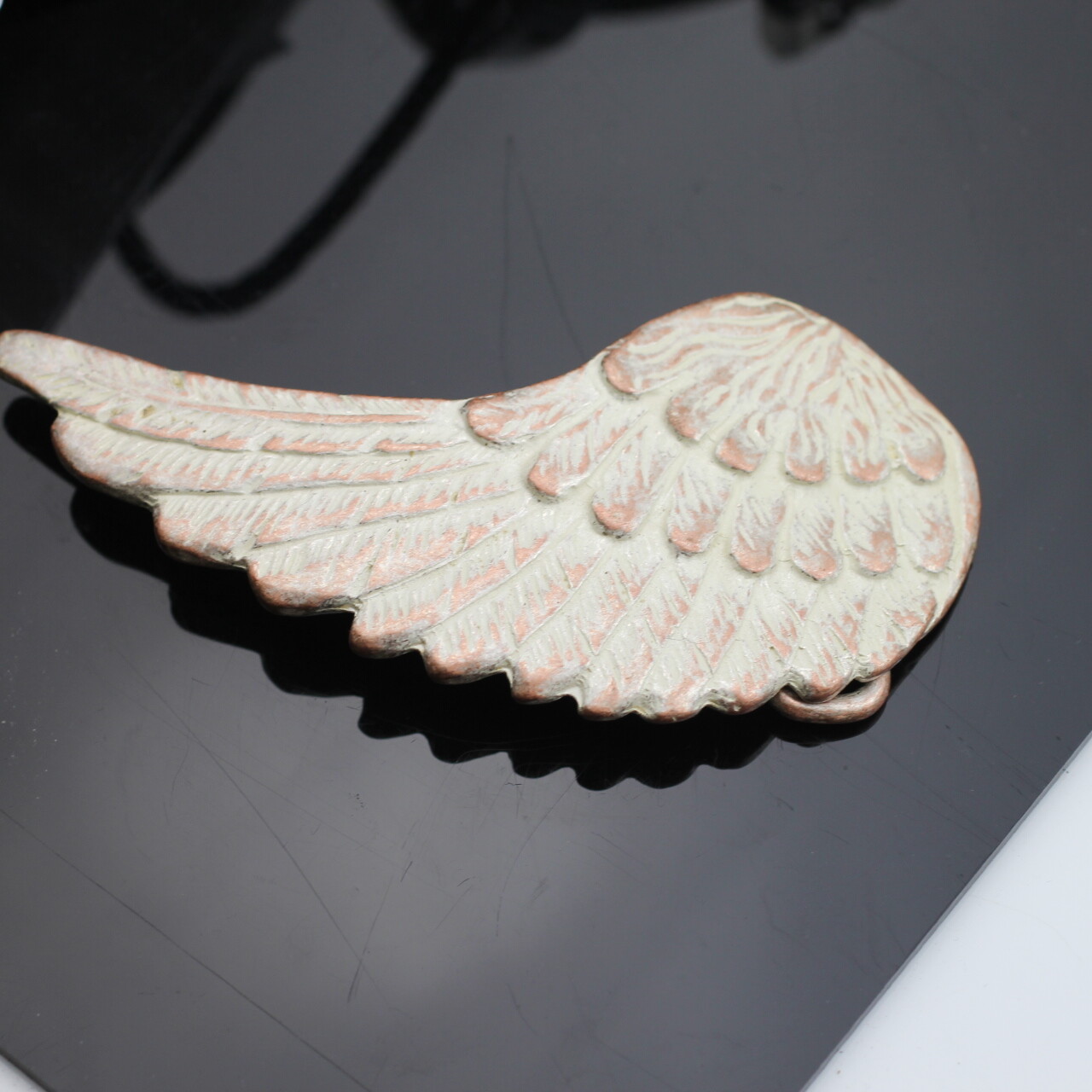 Belt Buckle Wings, Angel Wings Belt Buckle for 4cm Belt, Rose Mother of Pearl
