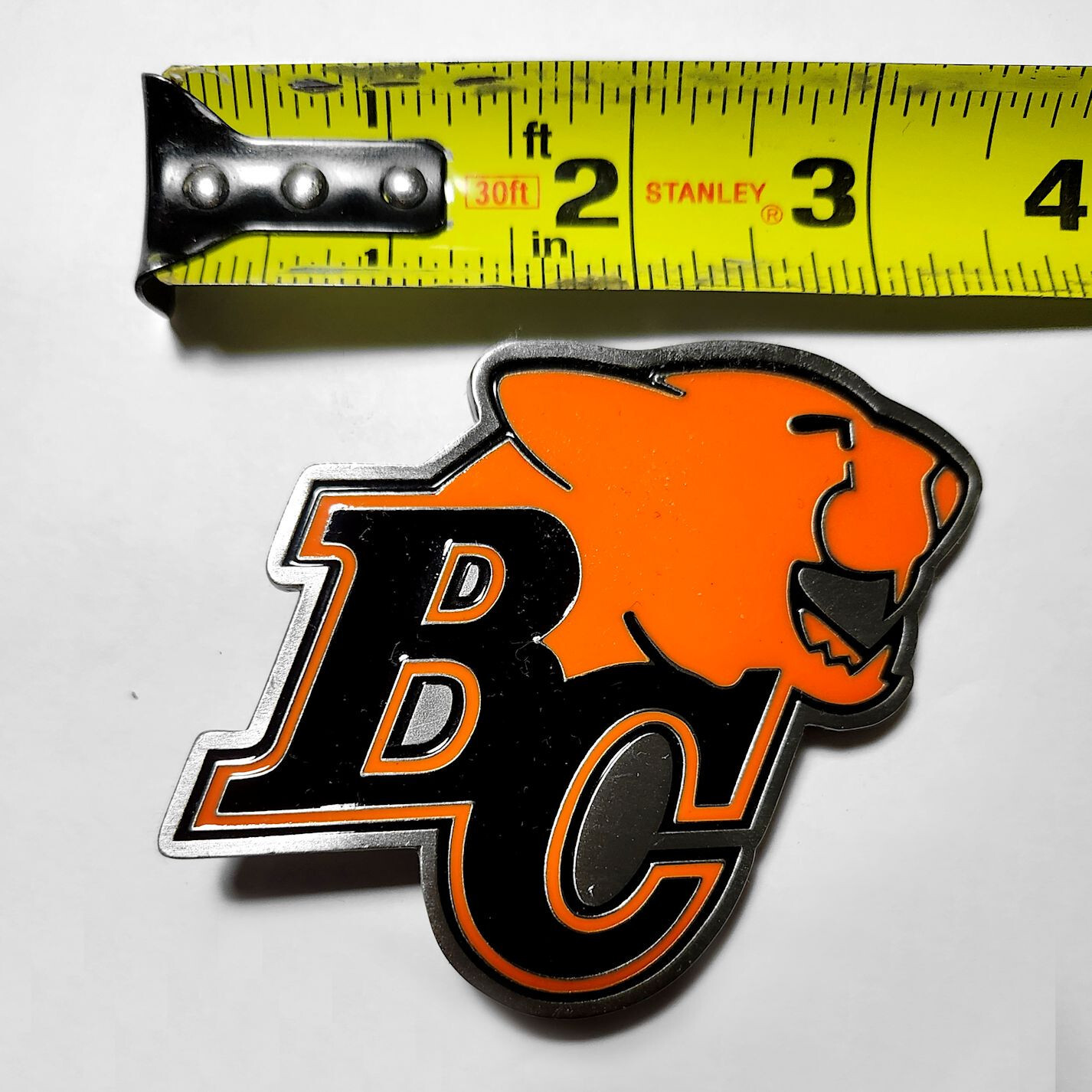BC Lions CFL Canadian Football League Solid Pewter Souvenir Logo Belt Buckle