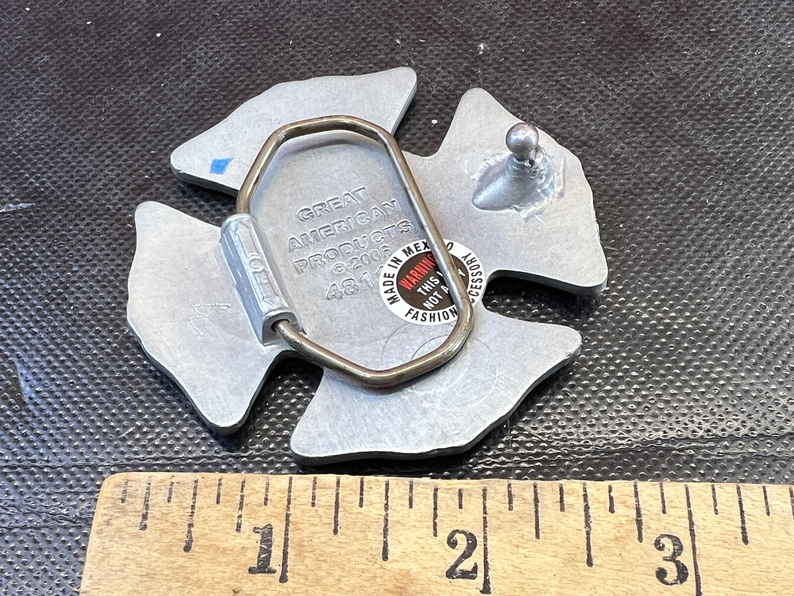 FIRE FIGHTER Metal Belt Buckle-EMT-Fits 1 5/8&Prime; Belt-3 Inches