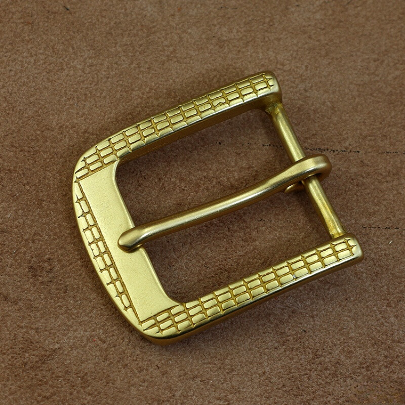1.5&Prime; (38mm) Heavy Duty Brass Belt Buckle Single Tooth Square Gold Replacement