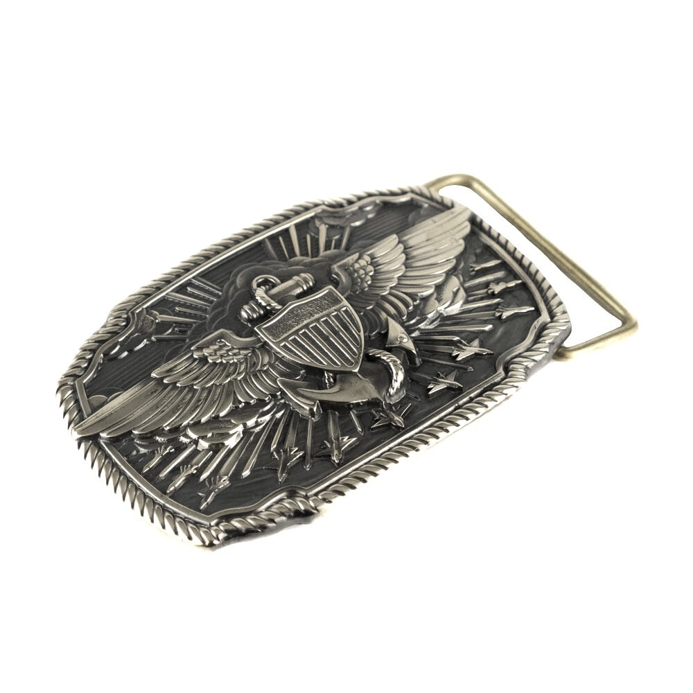 The United States Naval Aviation german silver belt buckle, Marines Navy, USA