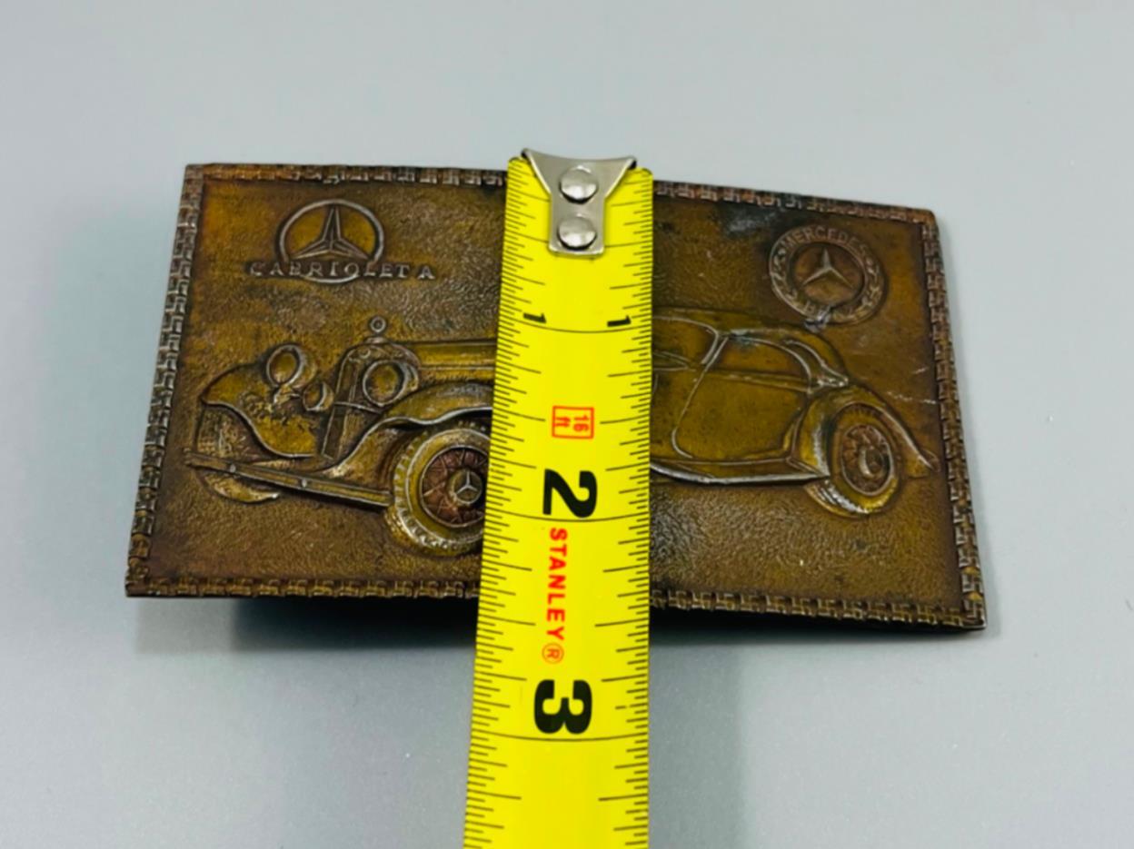 Vintage Lewis Buckles Chicago Mercedes Benz Cabriolet A Brass Belt Buckle