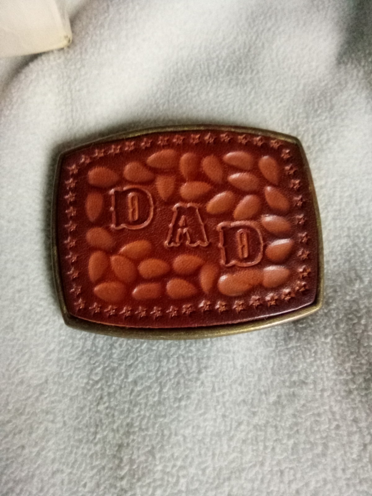 Hand Tooled Leather DAD buckle Birthday Father&rsquo;s Day Holiday Gift