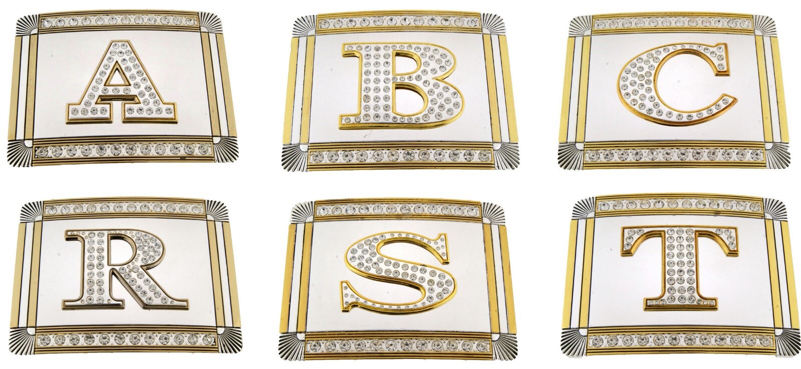 Initial Letter New Men Women A B C D G J R S T Western Cowboy Bling Belt Buckles