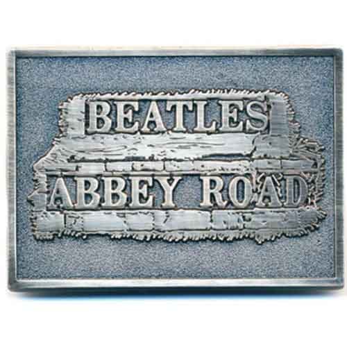 The Beatles Belt Buckle Abbey Road Sign Band Logo new Official Metal Size One