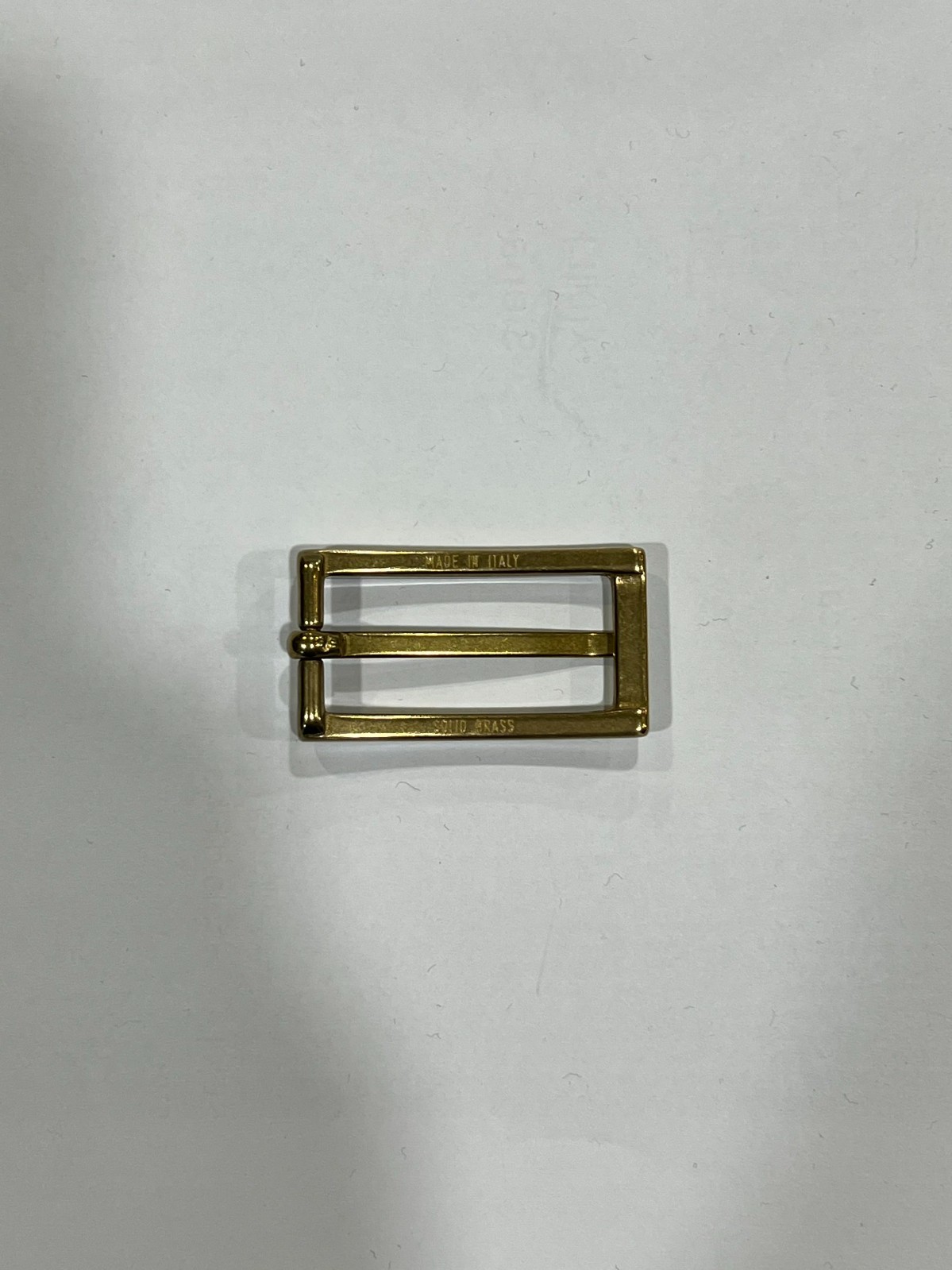 Solid Brass Satin Brass Belt Buckle Made in Italy Fits 0.79&Prime; Belt Strap