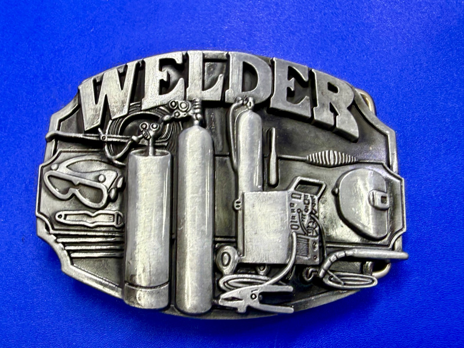 Welder Welding Soldering Tradesman Profession Silver Color NOS Belt Buckle