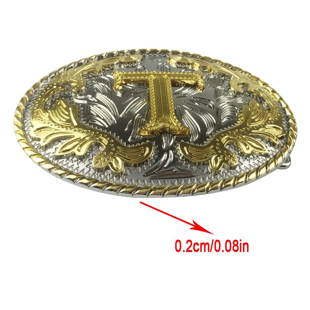 LKMY Men&rsquo;s Belt Buckle, 3D Gold Letter, Alphabet, Initial, Carving…
