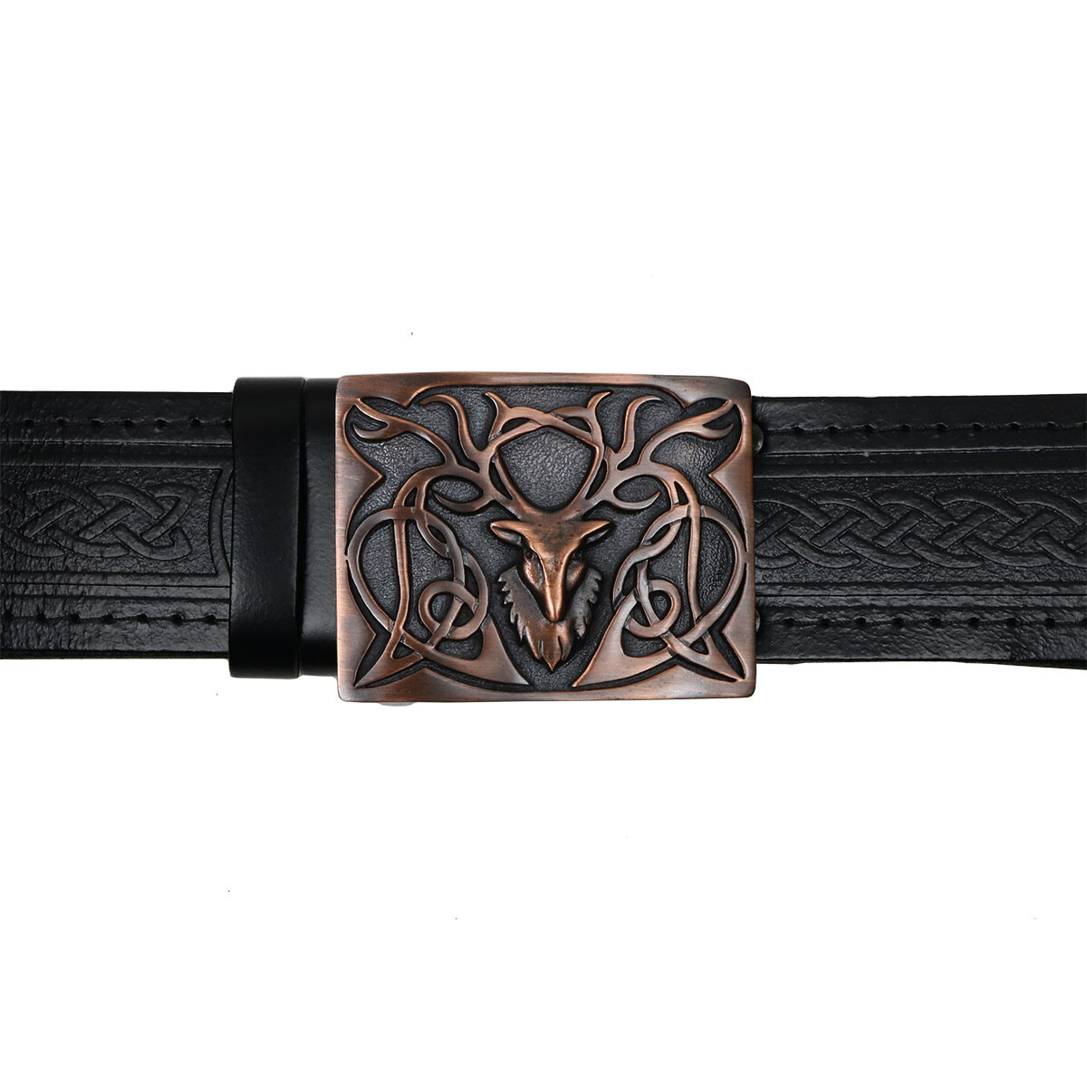 Stag&rsquo;s Head Bronze Kilt Belt Buckle – Made in Scotland