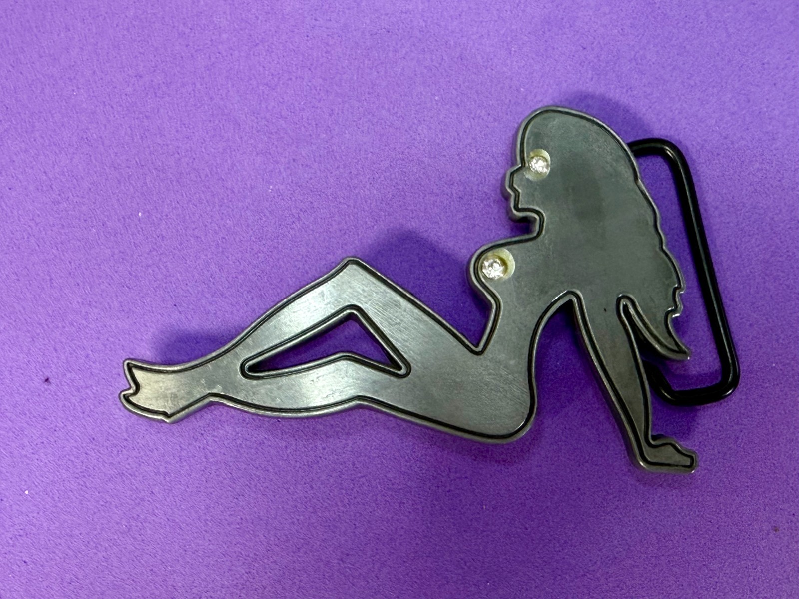 Sexy Woman Silhouette Mud Flap Girl Trucker Chick Belt Buckle By Buckle Rage