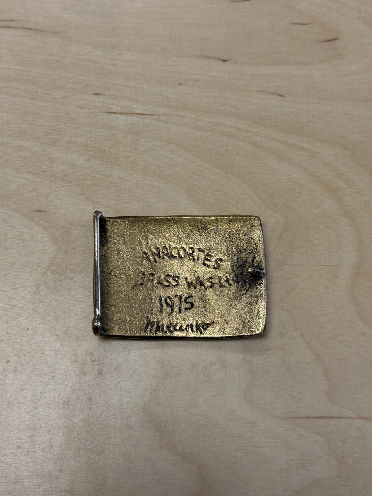 Vintage Anacortes Brass Works LTD Alaska Buckle 1975 Signed by Kit Marcinko