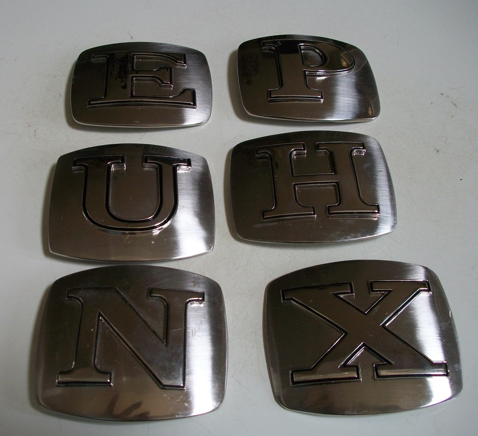Men&rsquo;s Fashion Silver Finish Initial L, O, W Hip Hop Buckle No Belt