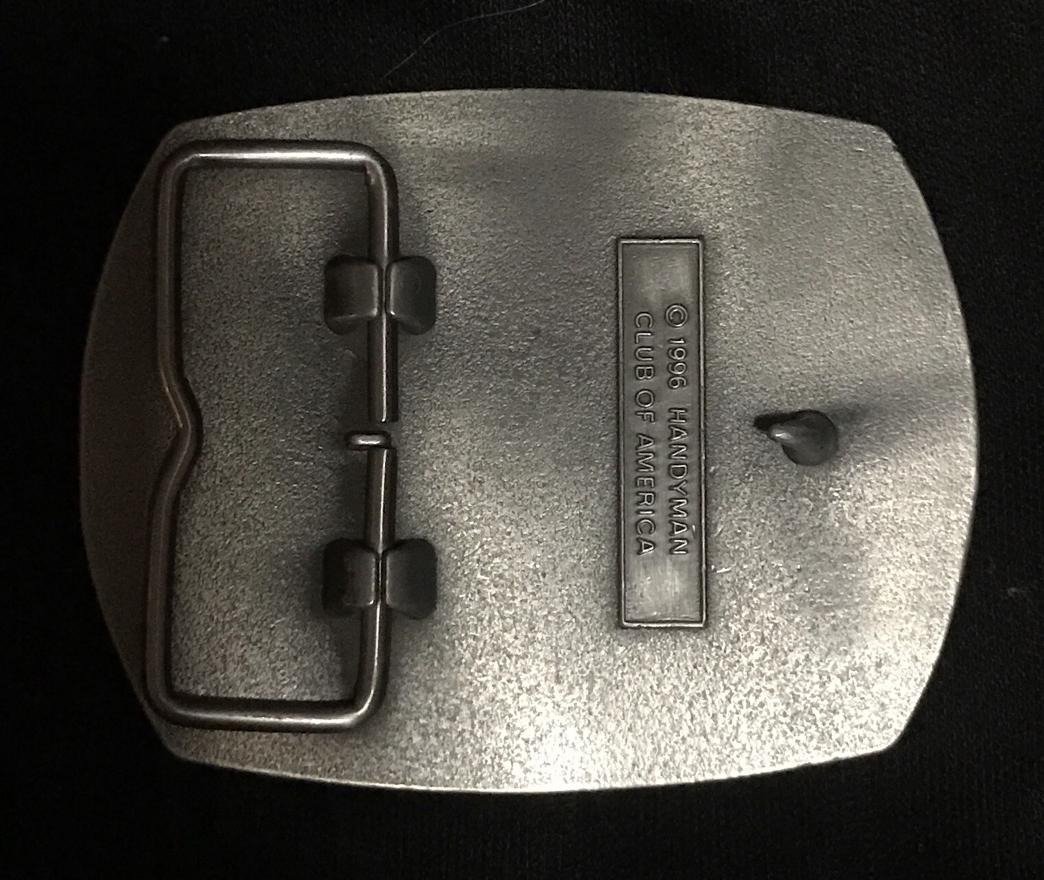 VINTAGE BRASS 1996 HANDYMAN CLUB OF AMERICA LIFE MEMBER NOVELTY BELT BUCKLE