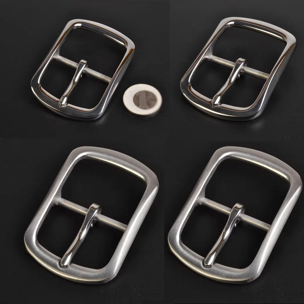 Solid Stainless Belt Buckle Vintage Classical Tongue Pin Hippie for 38/39mm Belt