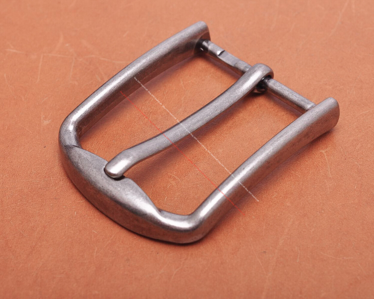 40mm Men Silver Quality Classic DIY Leathercraft Heel Bar Prong Pin Belt Buckle