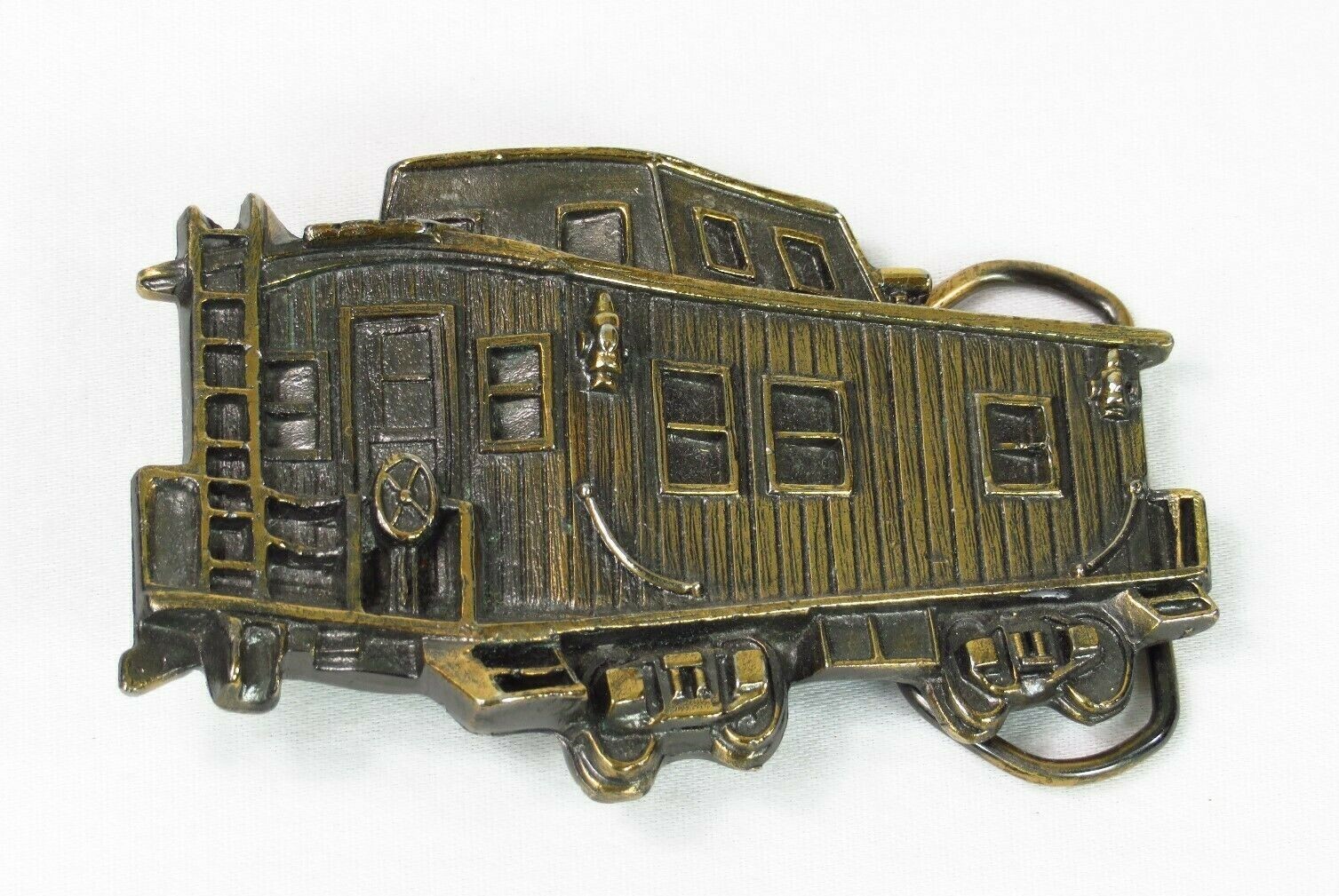 Vintage Railroad Caboose Belt Buckle Brass Train 1979 Chicago Limited Edition