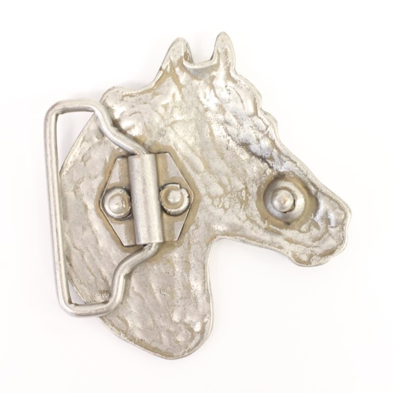 Vintage Horse Head Belt Buckle Antique Silver – Timeless Design for Everyday Use