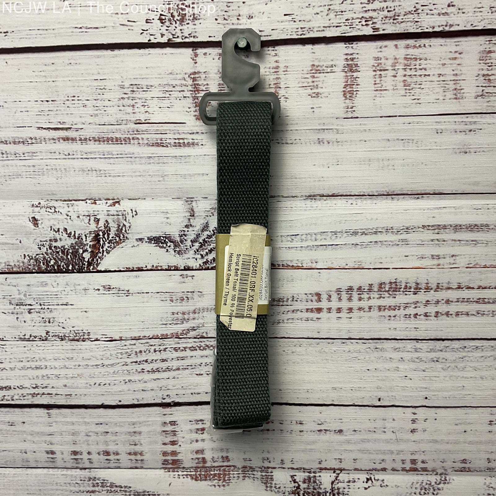 Carhartt Work In Progress Script Tonal Silver Pine Green Belt – Size 47&Prime; New