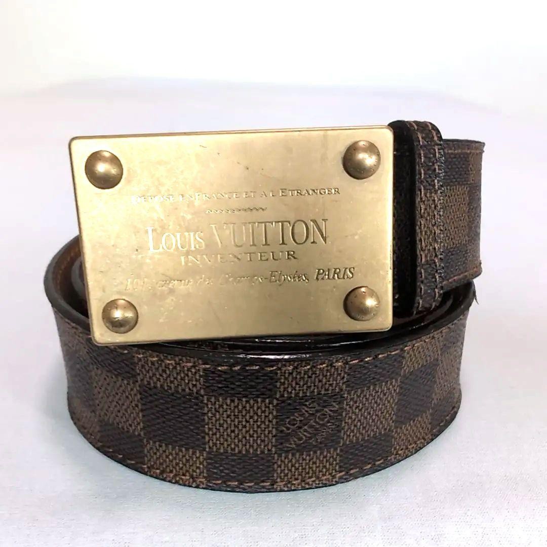 Louis Vuitton Pre-Owned Damier Sainteur Belt Gold 95Cm 5