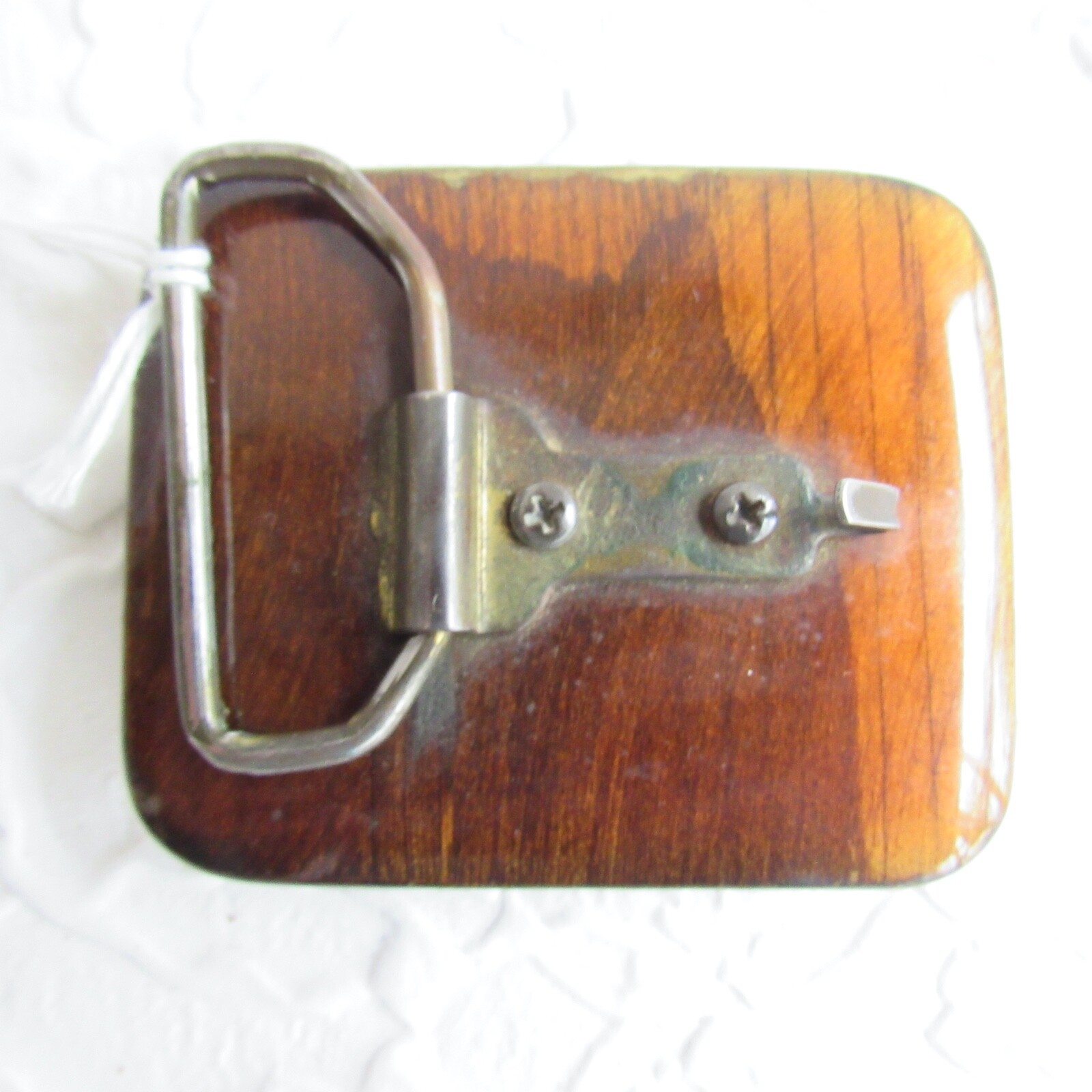 Vintage Belt Buckle Bakelite? L 3 x W 2.5 unsure of material