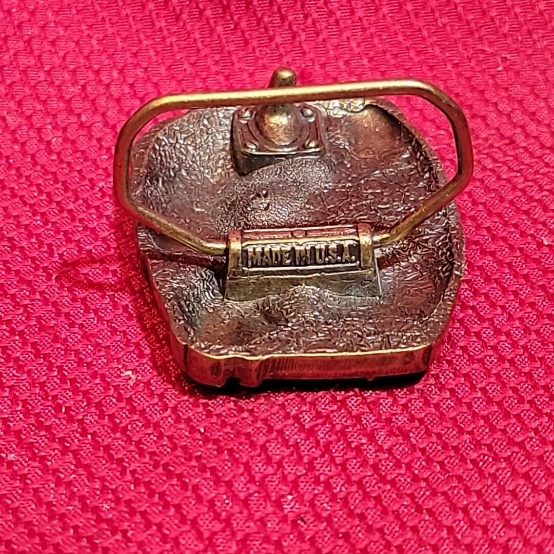 3&Prime; BELT BUCKLE Bass Anglers Sportsman Society VINTAGE B.A.S.S. Brass metal Fish