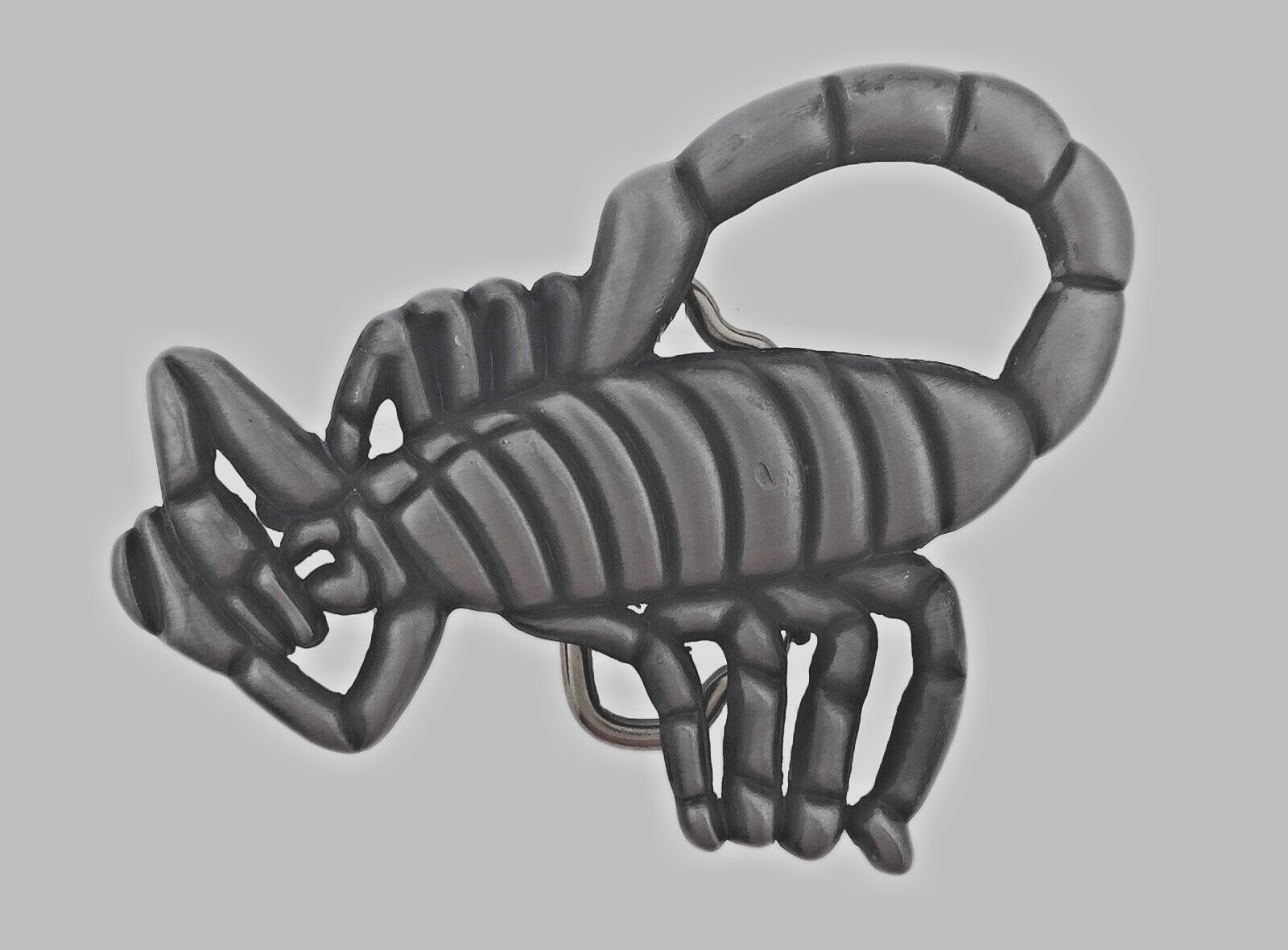 Scorpion Belt Buckle Zodiac Vintage Men Antiqued Brushed Gray Metal Western Gift
