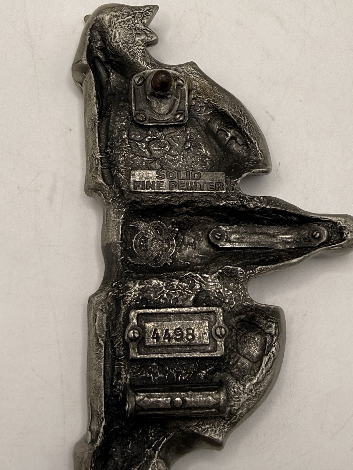 “Don’t Mess With Texas” Solid Fine Pewter Belt Buckle # 4498 Longhorn Skull