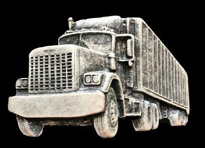 Truck Big Van 18 Wheeler Transport Trucks Trucker Rig Belt Buckle Buckles
