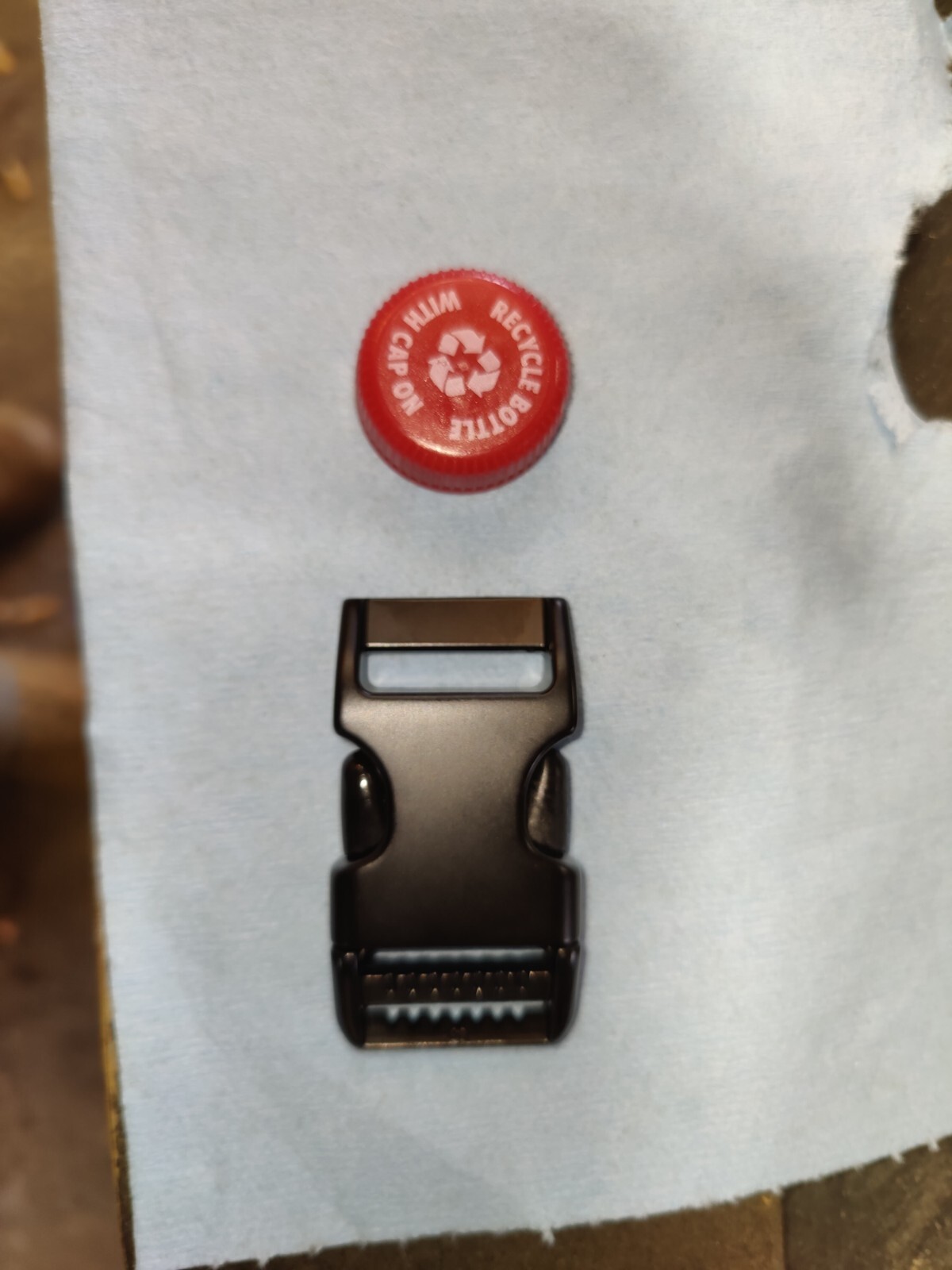buckle quick release mat black finish half aluminum half plastic unused in a bag