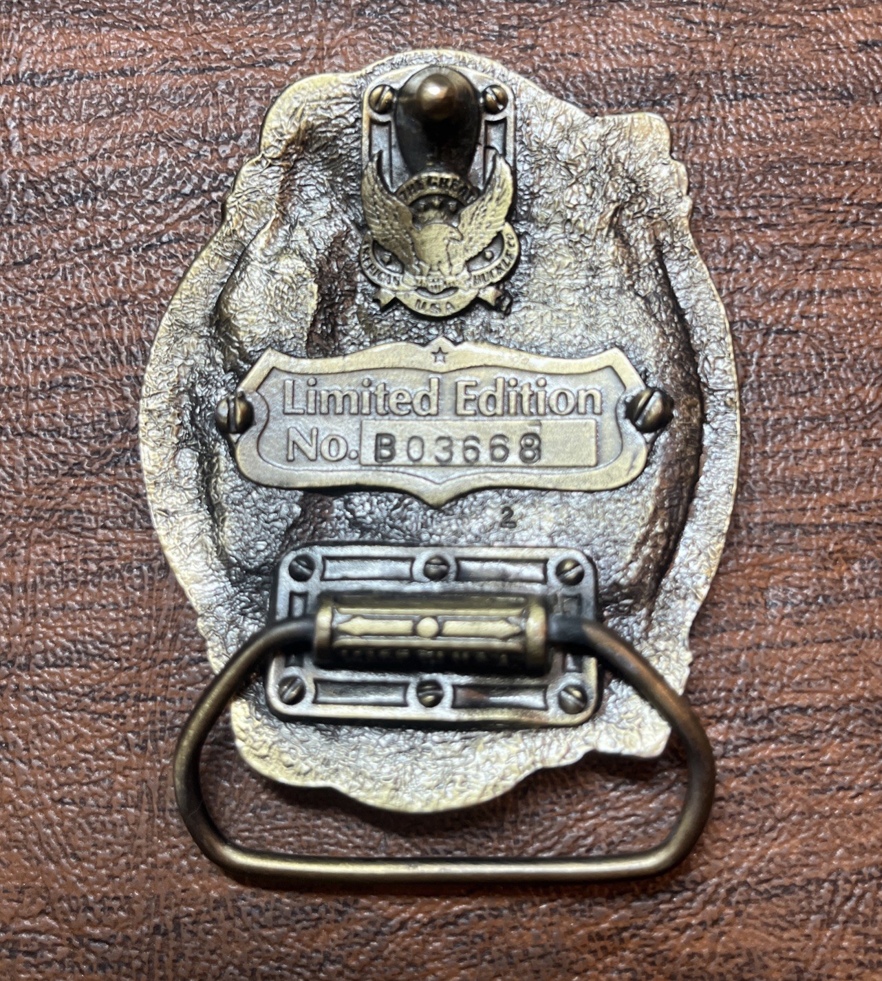 US Constitution Commemorative 3”Brass Belt Buckle 1787-1987 Limited Edition NWOT
