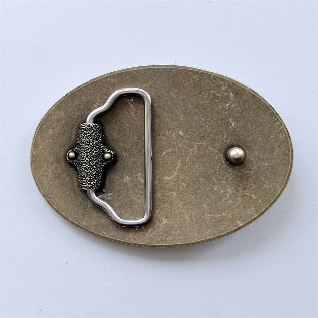 Geometric Patterns Western Cowboy Oval Enamel Bronze Plated Metal Belt Buckle