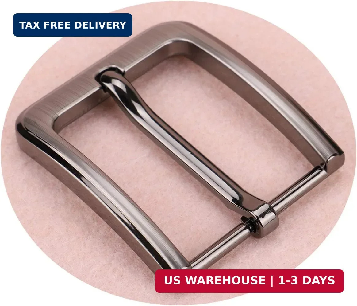 1.5 Inches (38-40 mm) Belt Buckle Single Prong Square Replacement Buckle for Men
