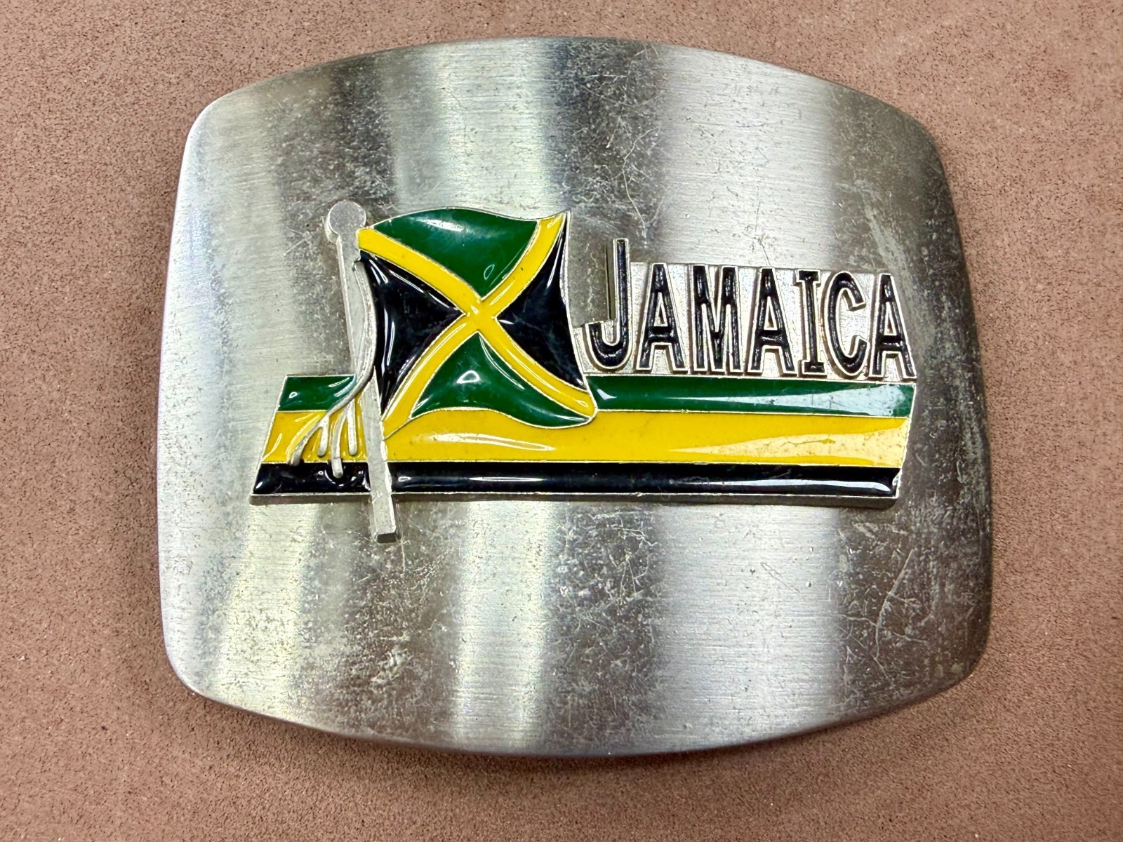 Jamaican Country Flag Jamaica Rasta Rastafarian Patriotic Belt Buckle