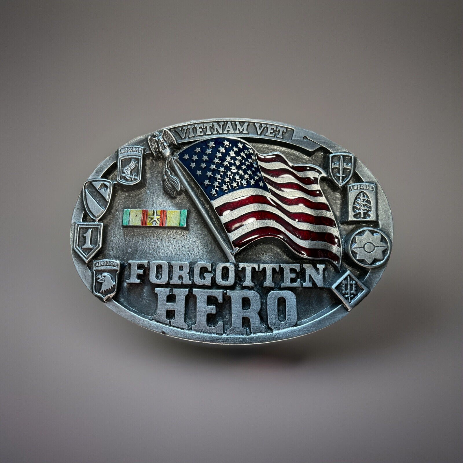 Vietnam Vet Forgotten Hero USA Metal Fashion Belt Buckle