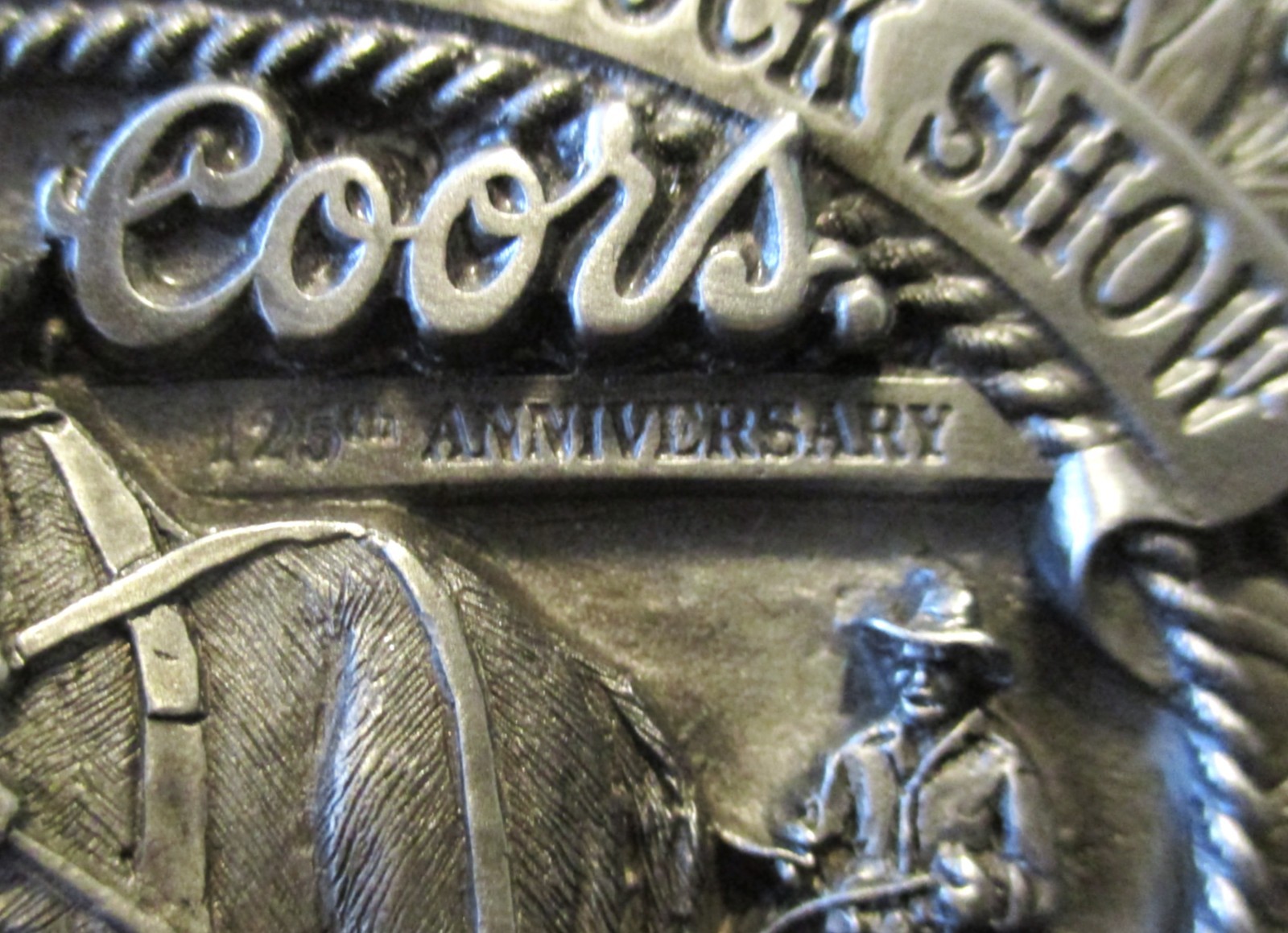 Coors National Western Stock Show Belt Buckle 1998 Draft Horse Pull Show 125 Anv