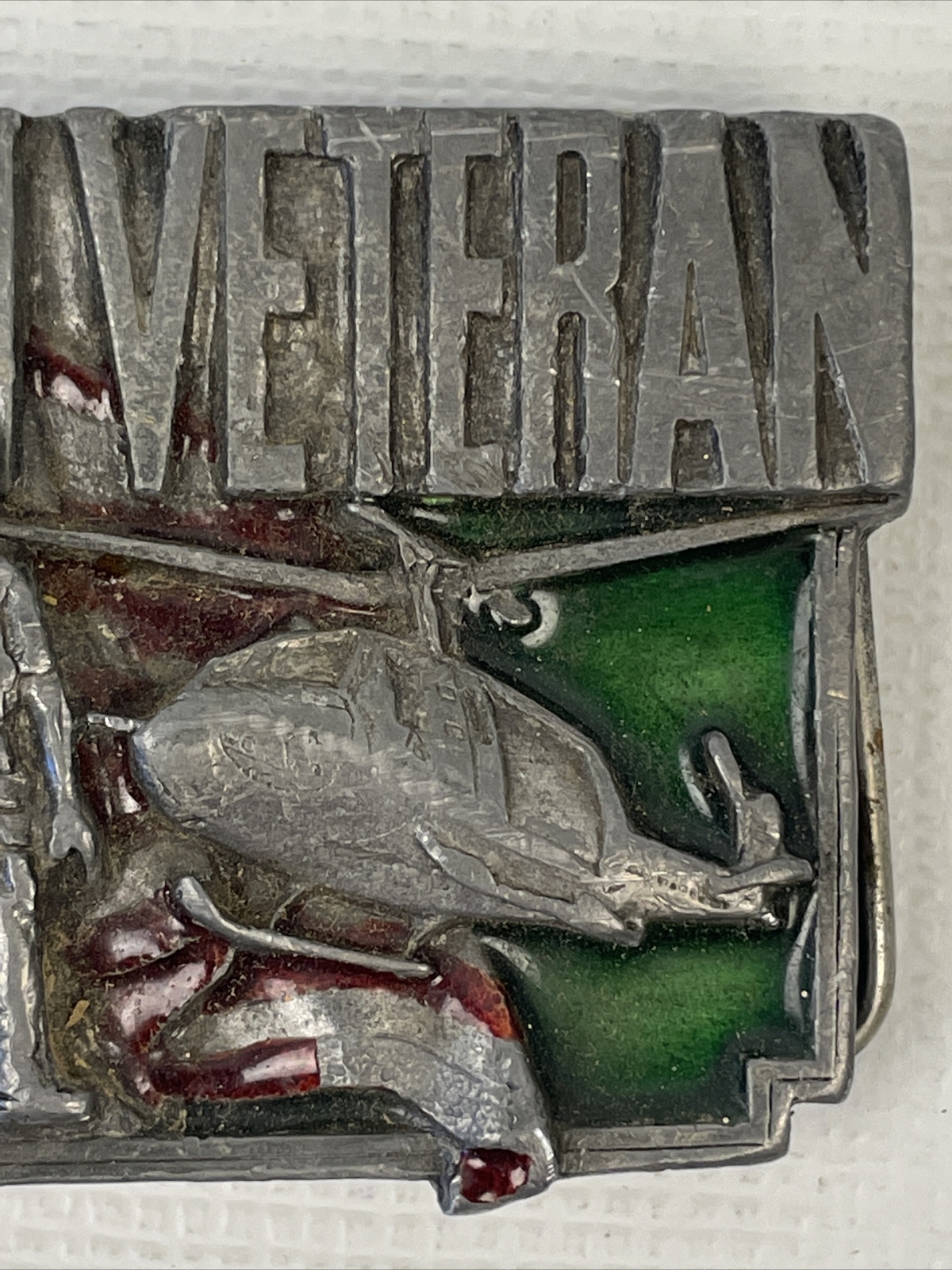 Vietnam Veteran Belt Buckle Enamel 1983 Bergamot Made In USA Preowned