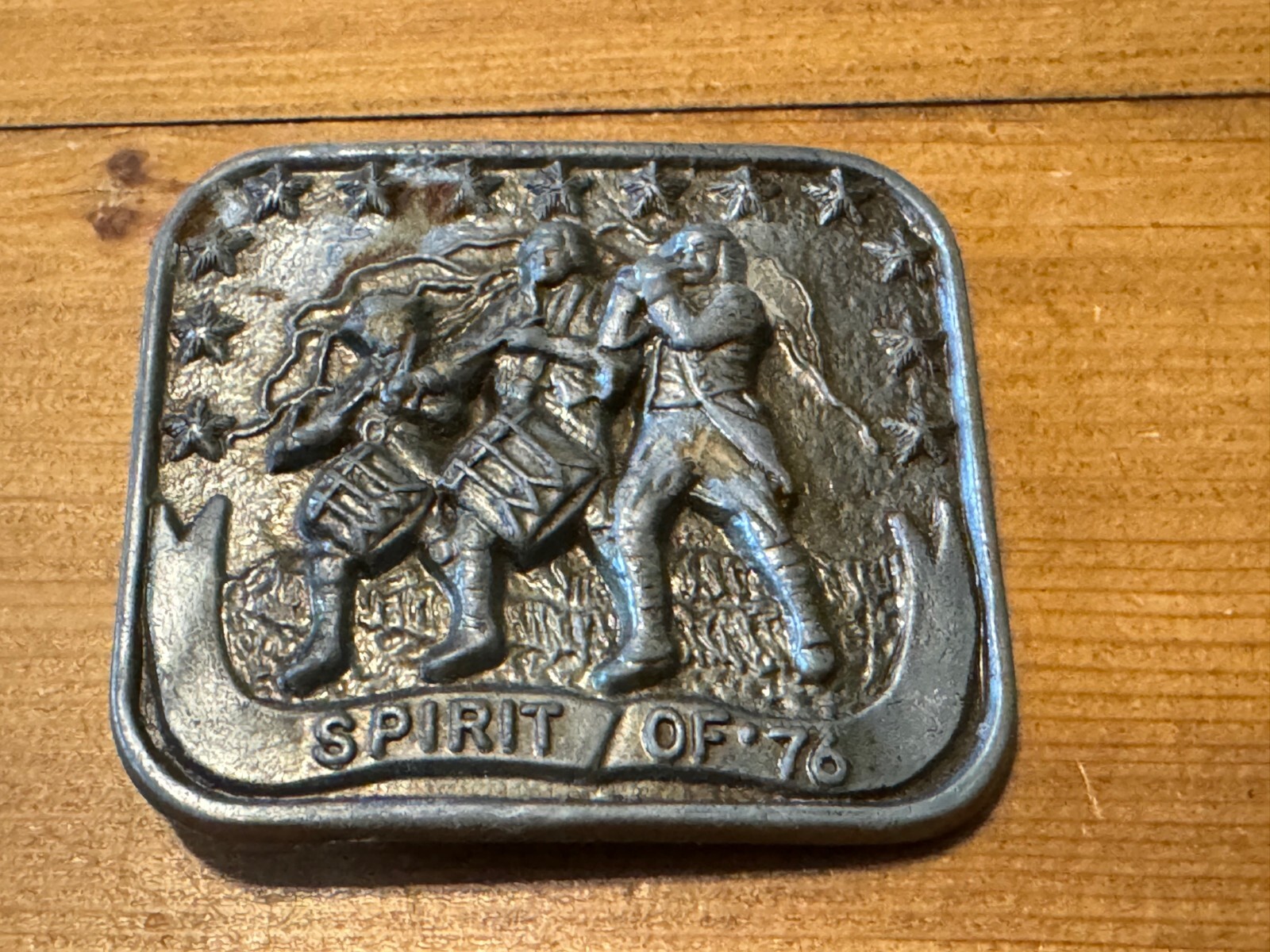 Vintage Spirit of &rsquo;76 American Revolution Patriotic Fife & Drum Belt Buckle