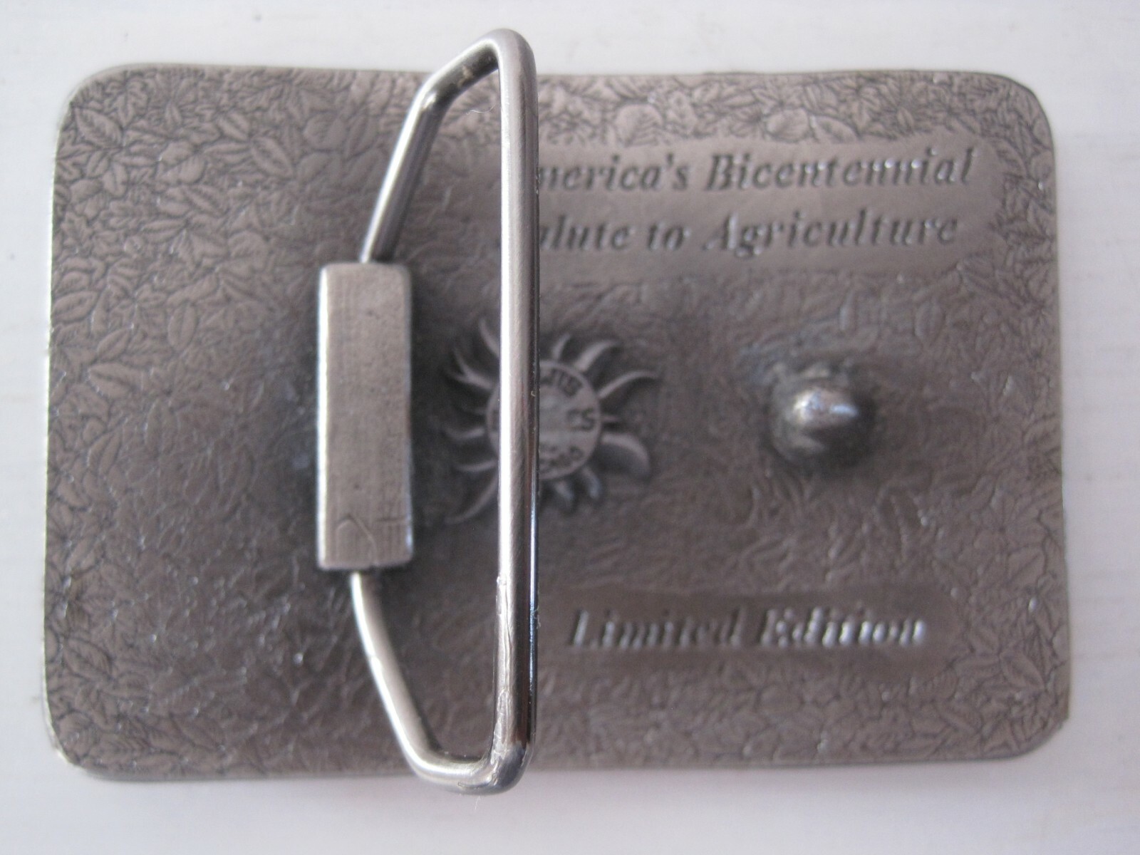 NOS Lewis Buckle Co FARMFEST 1976 America&rsquo;s Salute to Agriculture Belt Buckle
